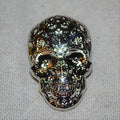 Döskalle Mexikansk Silverplätering Calavera Brosch Pin 3,5cm Ny