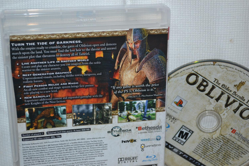 Oblivion: Elder Scrolls IV PS3 Playstation 3 (Utan Manual) NTSC Fint Skick