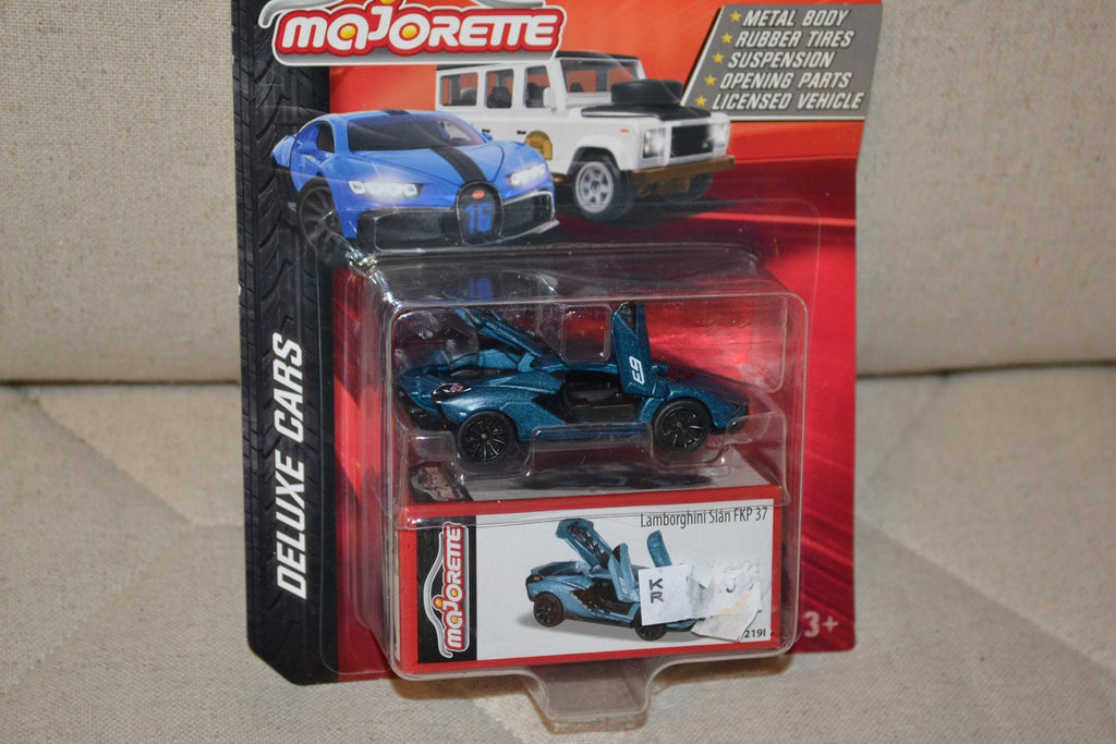 Lamborghini Sian FKP 37 Blå Majorette 1:64 7cm Öppningsbara delar Ny
