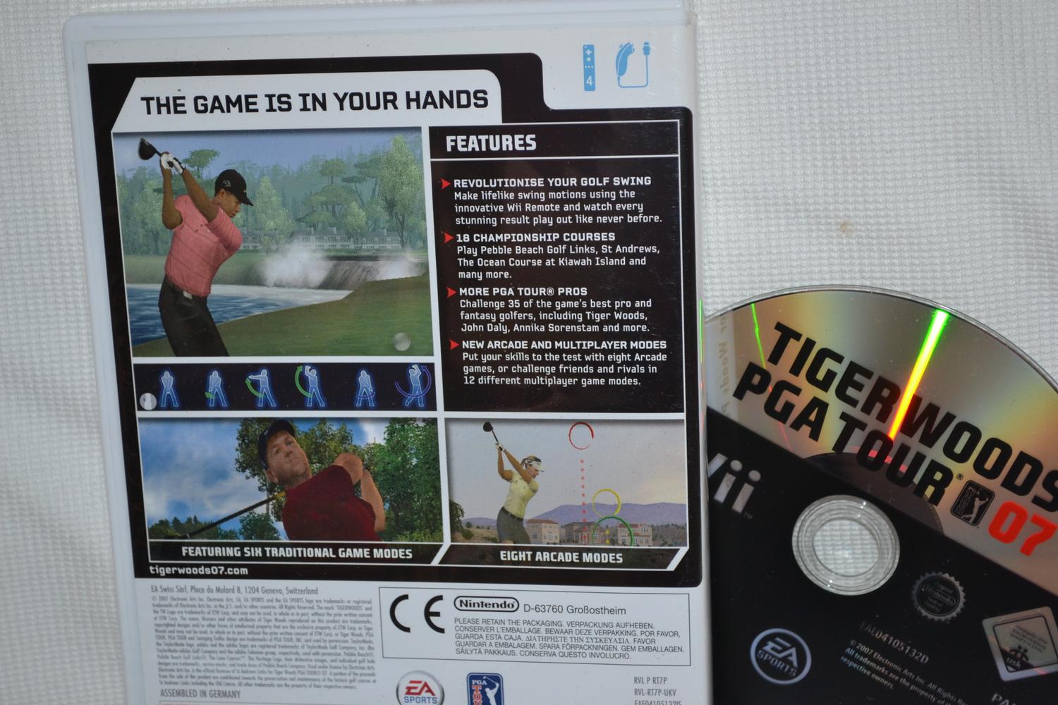 Tiger Woods PGA Tour 07 Wii Nintendo (Utan Manual) Fint Skick