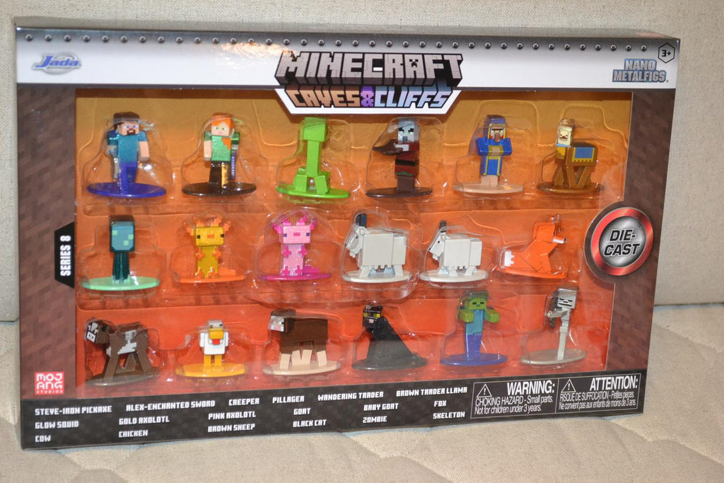 18st Figurer Minecraft JADA Nano Metall (Wave 8) Set 4cm Ny