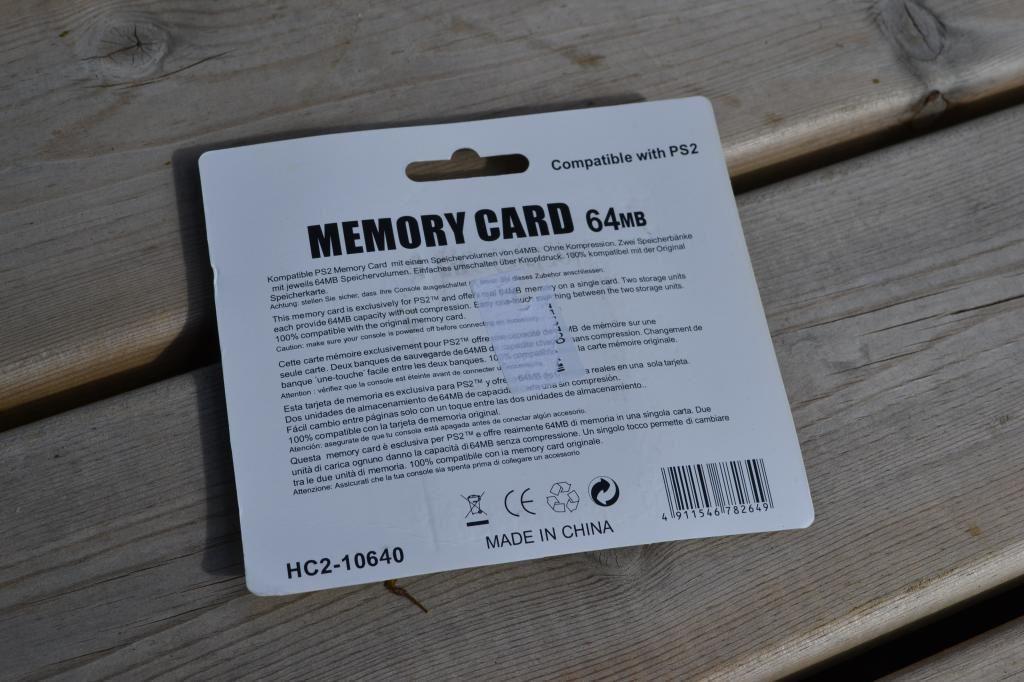 64mb Minneskort PS2 (Playstation 2) Svart Kartongförpackning