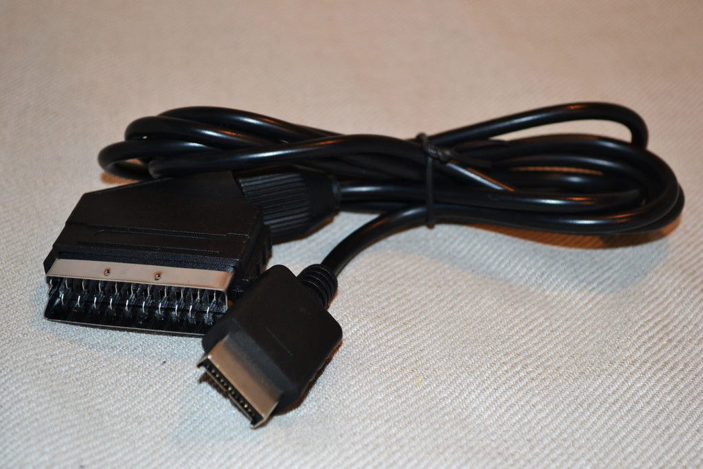 Scart Kabel Playstation (PS1, PS2, PS3) Svart 1,8m Komposit & RGB