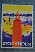 Stockholm Sweden/Sverige Resebyrå Reklam (Äldre) Poster Affi
