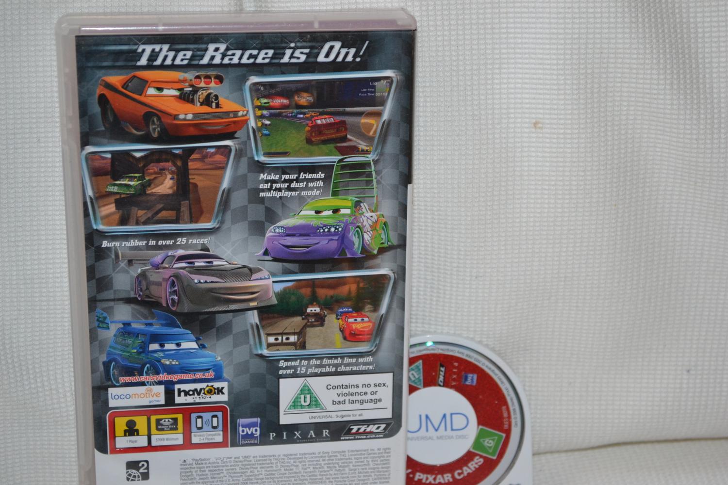 Cars Bilar Pixar PSP Playstation Portable ENGELSKA Fint Skick