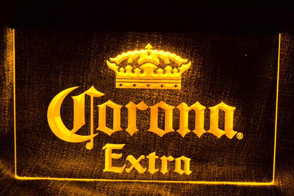 Corona Extra Skylt LED Gul Logo Reklamskylt Sprit/Bar Ny