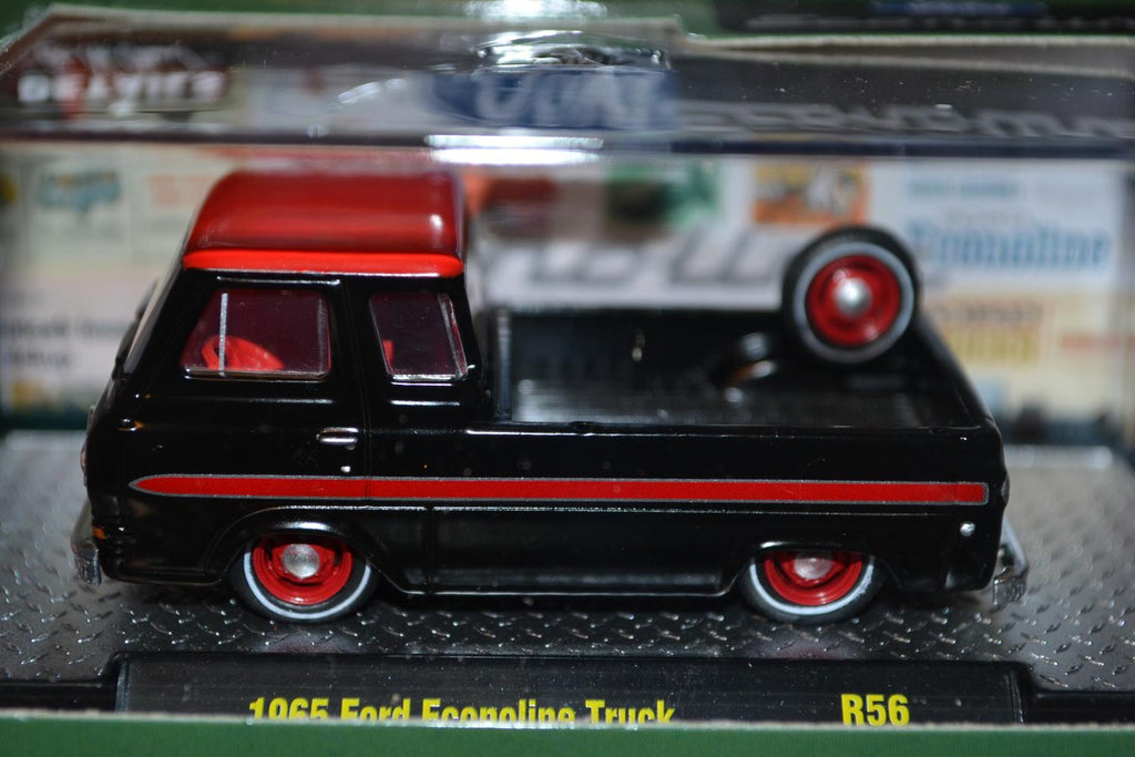1965 Ford Ecoline Truck Svart 1:64 M2 Machines (Auto-Meets 56) 7cm Ny