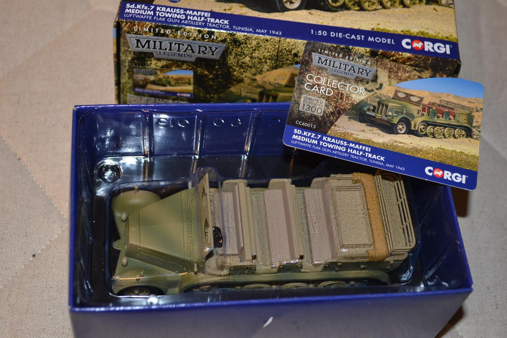 SDKFZ 7 Half-Truck Tyskland WW2 1:50 Corgi (Premium Limited edition) 14cm Ny