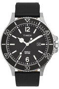 Timex Harborside Svart 42mm Klocka Armbandsur TW2V27000 Ny