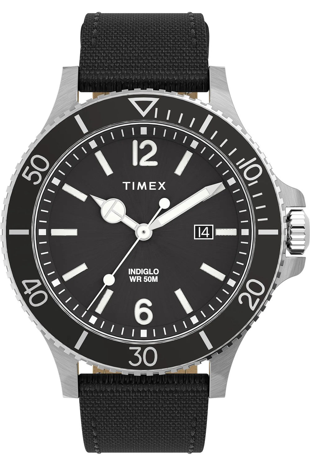 Timex Harborside Svart 42mm Klocka Armbandsur TW2V27000 Ny