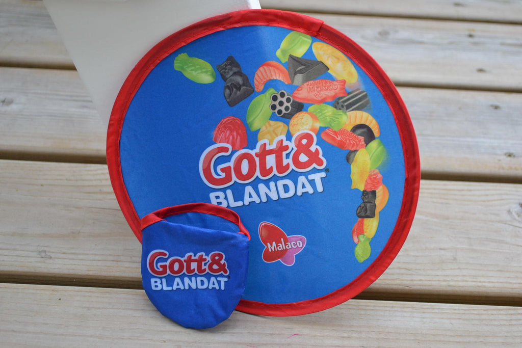 Gott & Blandat Frisbee Ihopvikbar Tyg Cloetta Godis Kampanj 2016 Ny