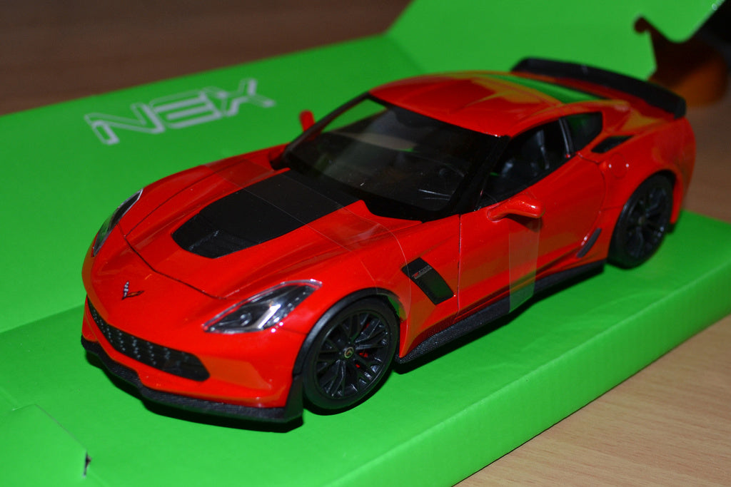 Chevrolet Corvette Z06 2017 Röd 1:24 Welly Ny