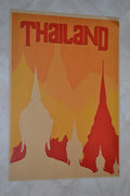 Thailand Reseaffisch Vintage, Tempel o Meditation Poster 30*