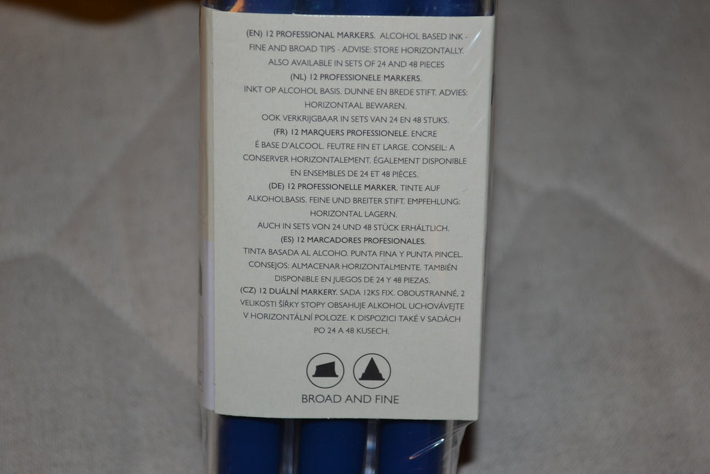 12st Nassau Fine Art Dual Marker (Bred och smal) Alkoholbaserad Penna Pennor Ny