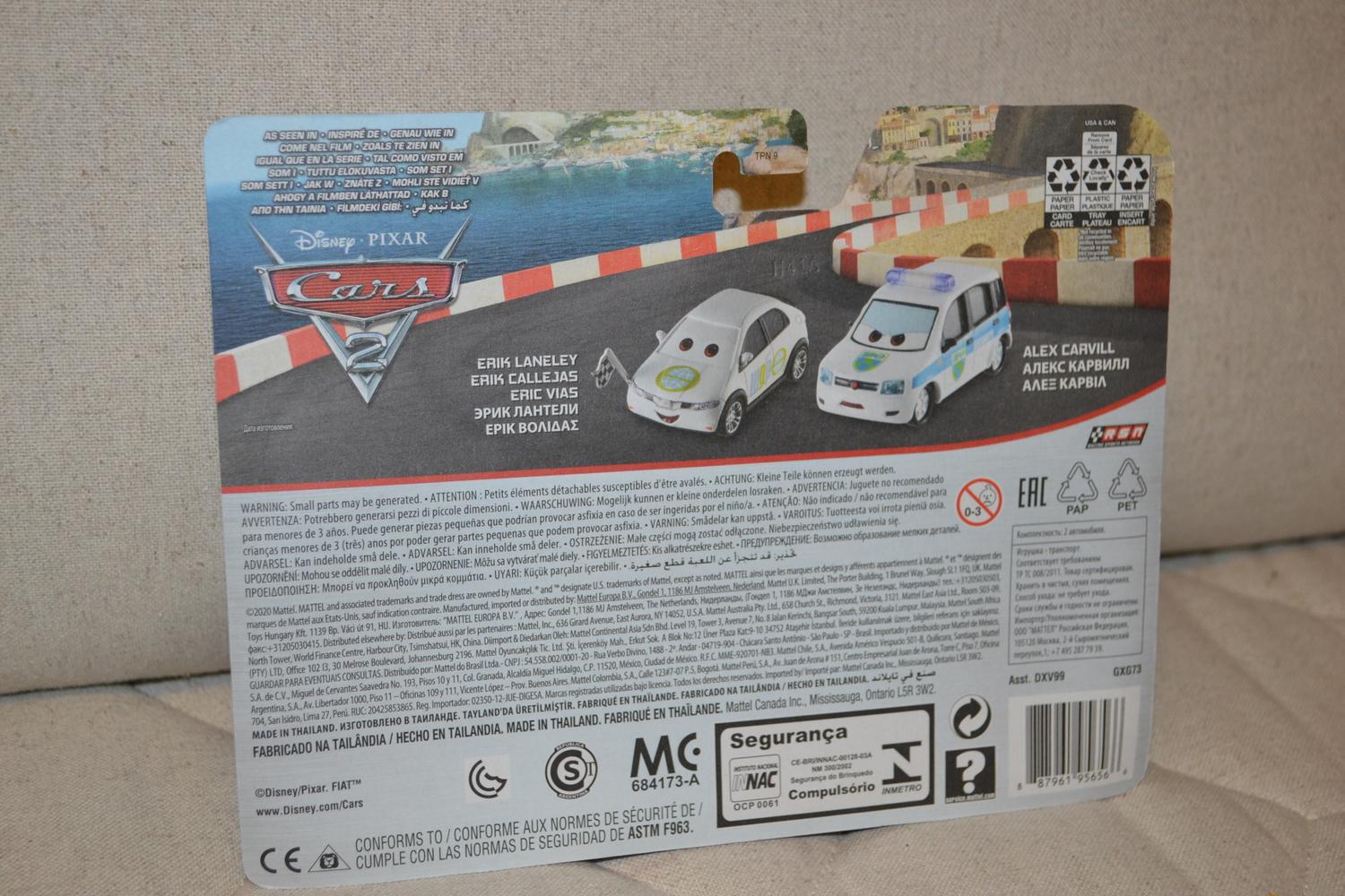 Erik Laneley & Erik Callejas Security WGP Bilar Cars Disney 1:55 7cm Ny