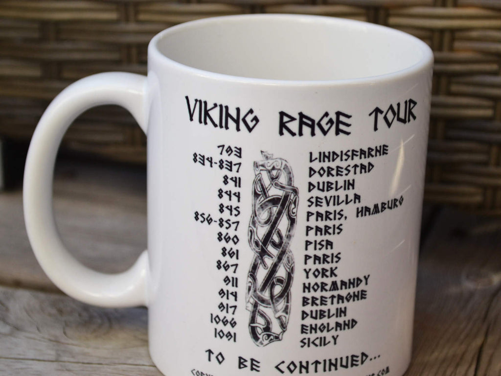 Rage Tour Viking Mugg Kaffekopp Vit/Svart Stilren 30cl Ny