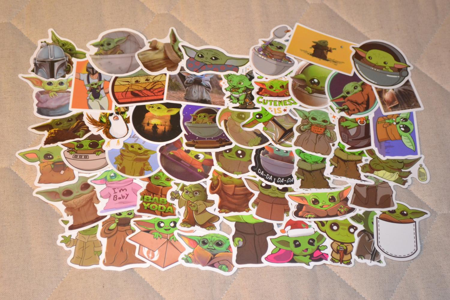 Yoda fr the Mandalorian Disney 50st Klistermärken 5-7cm Ny