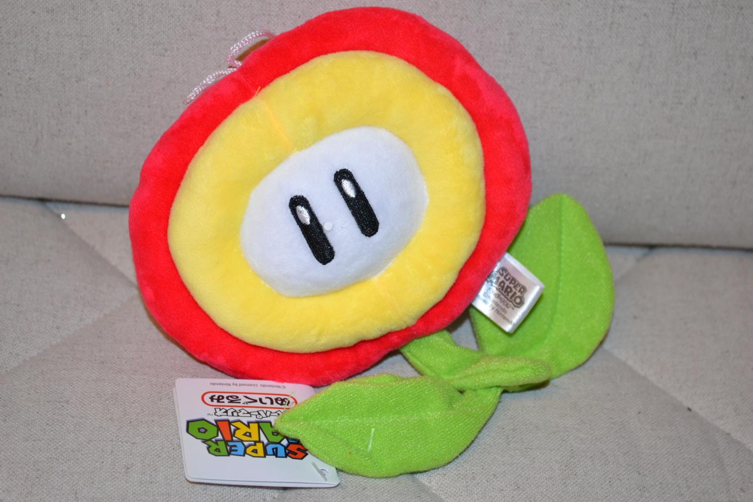 Eldblomma Mjukis Plushie fr. Super Mario Nintendo 17cm Ny
