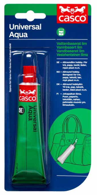 Universal Aqua Vattenbaserat Lim 40ml (Casco 2914 Sika Brand) Lim Ny