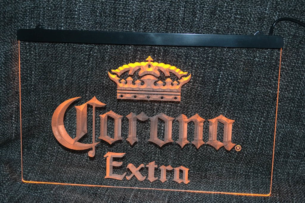 Corona Extra Skylt LED Gul Logo Reklamskylt Sprit/Bar Ny