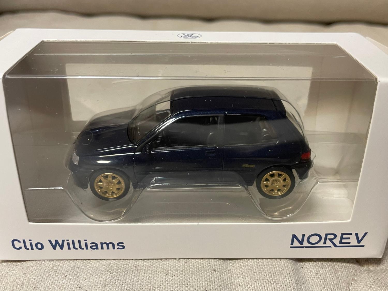 Clio Williams 1996 Blå 1:43 Norev 8,5cm Ny