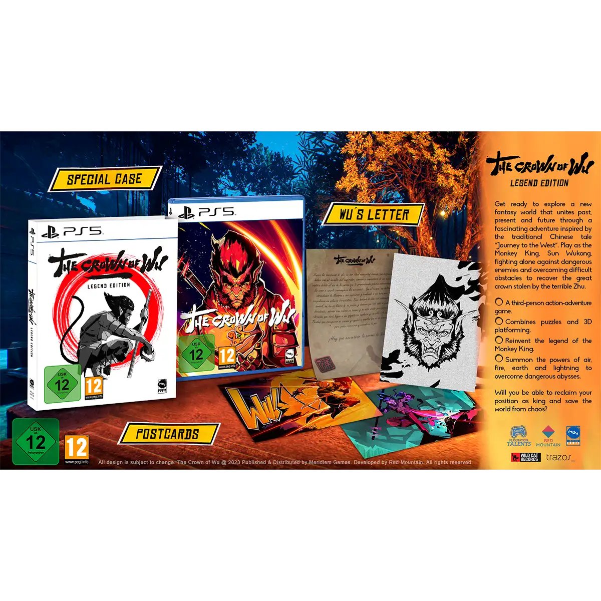 The Crown of Wu Legend Edition PS5 (Med speciellt omslag, brev, kort) Ny