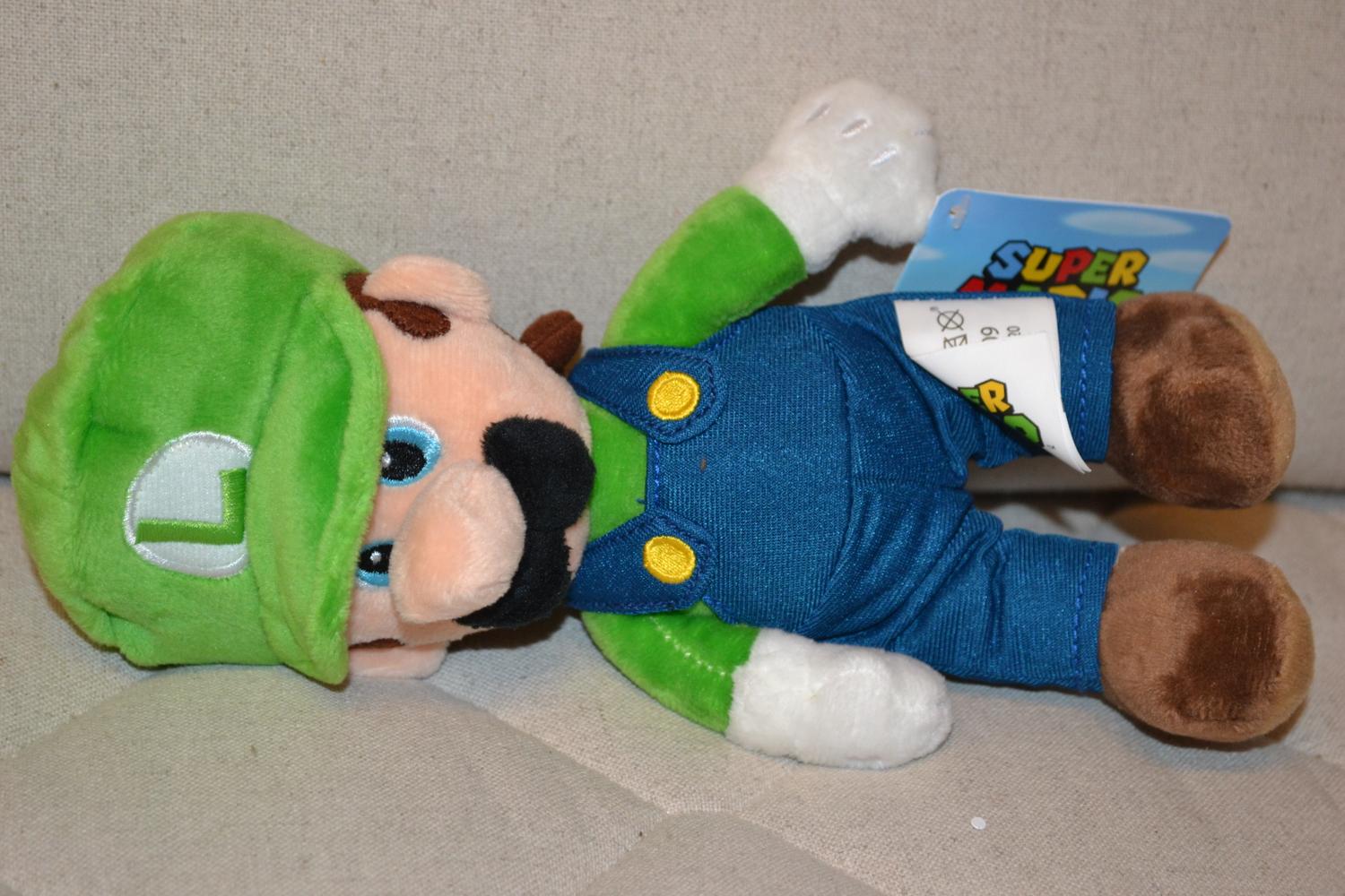 Luigi fr Super Mario Mjukis Plushie Simba 20cm Ny