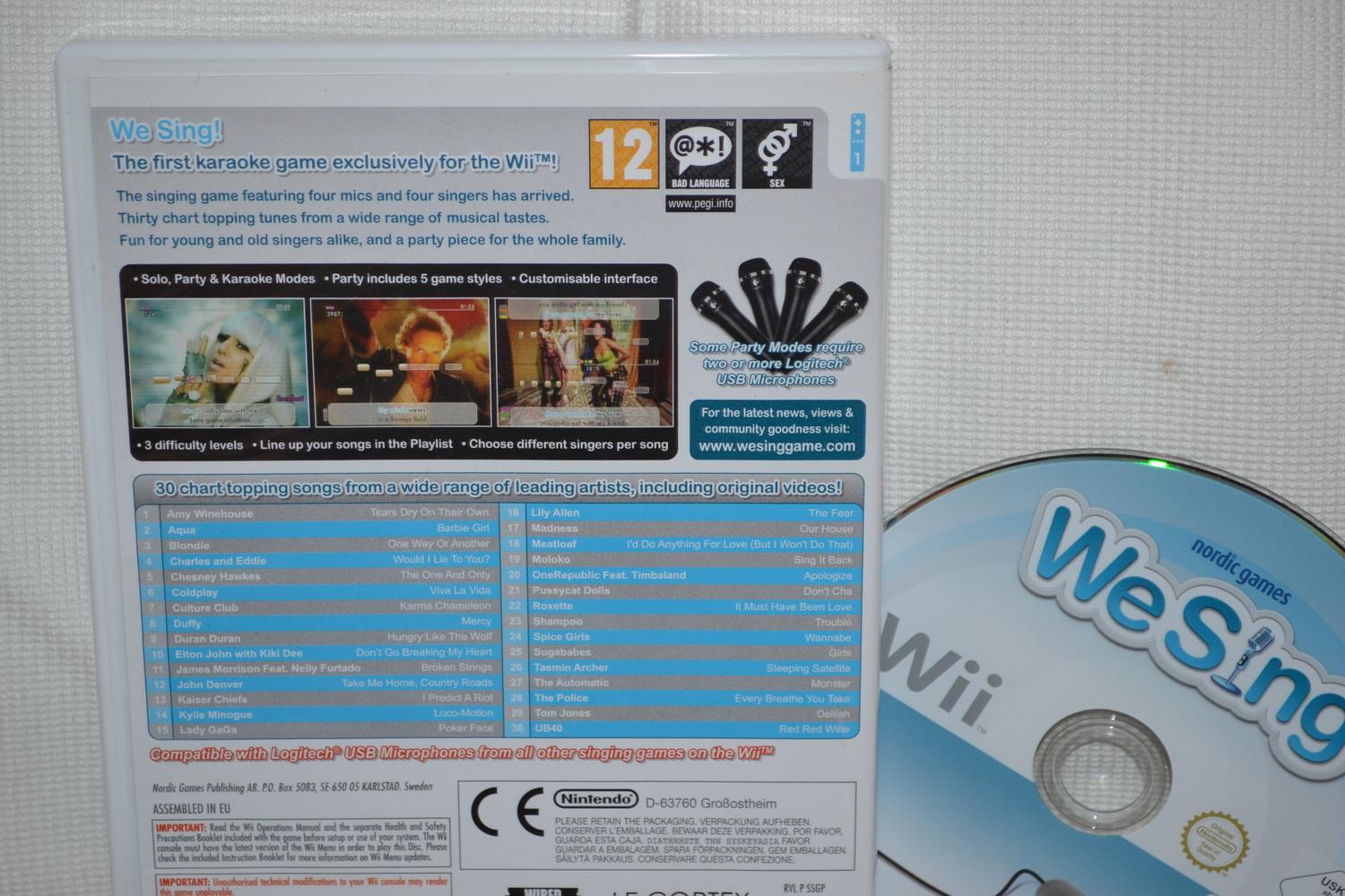 We Sing Wii Nintendo (Utan Manual) Fint Skick