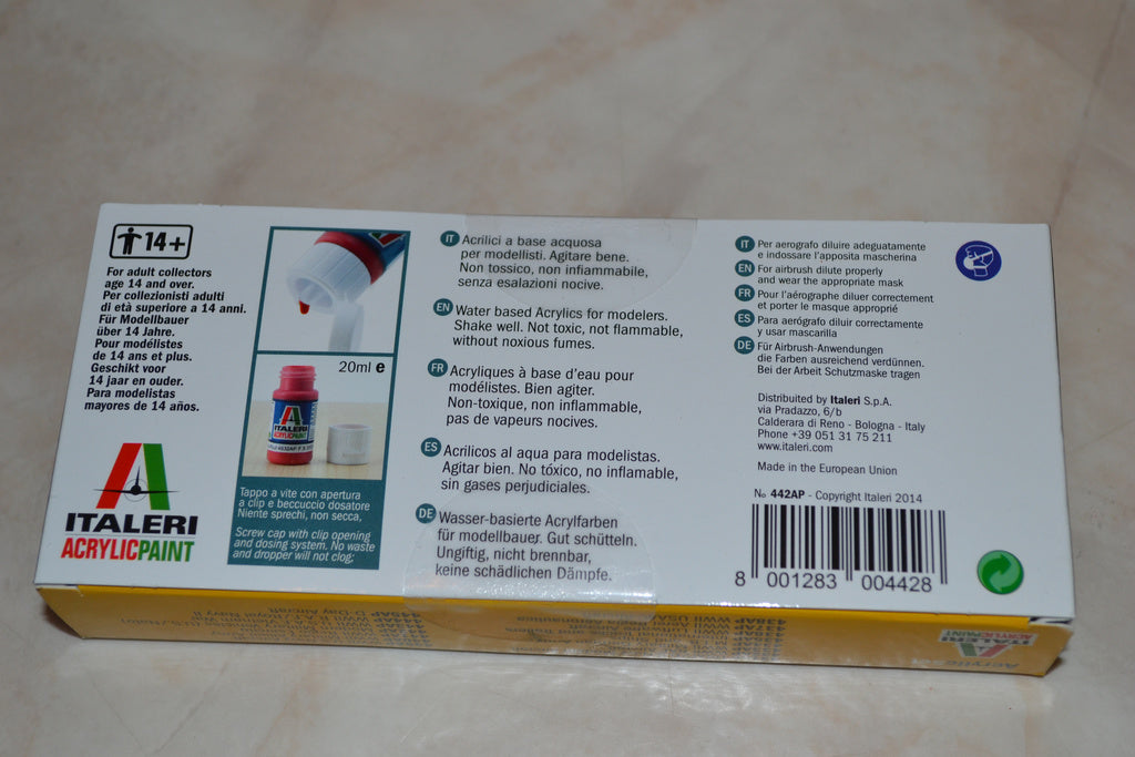 Acrylic Set m. Färger (6st) Modern Military Vehicles (USA/NATO) Italeri Ny