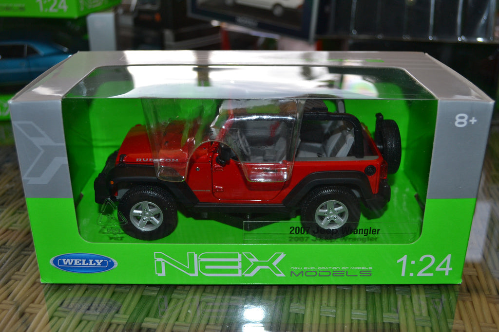 Jeep Wrangler Rubicon fr. 2007 (Öppet Tak) Röd 1:24 Welly Ne