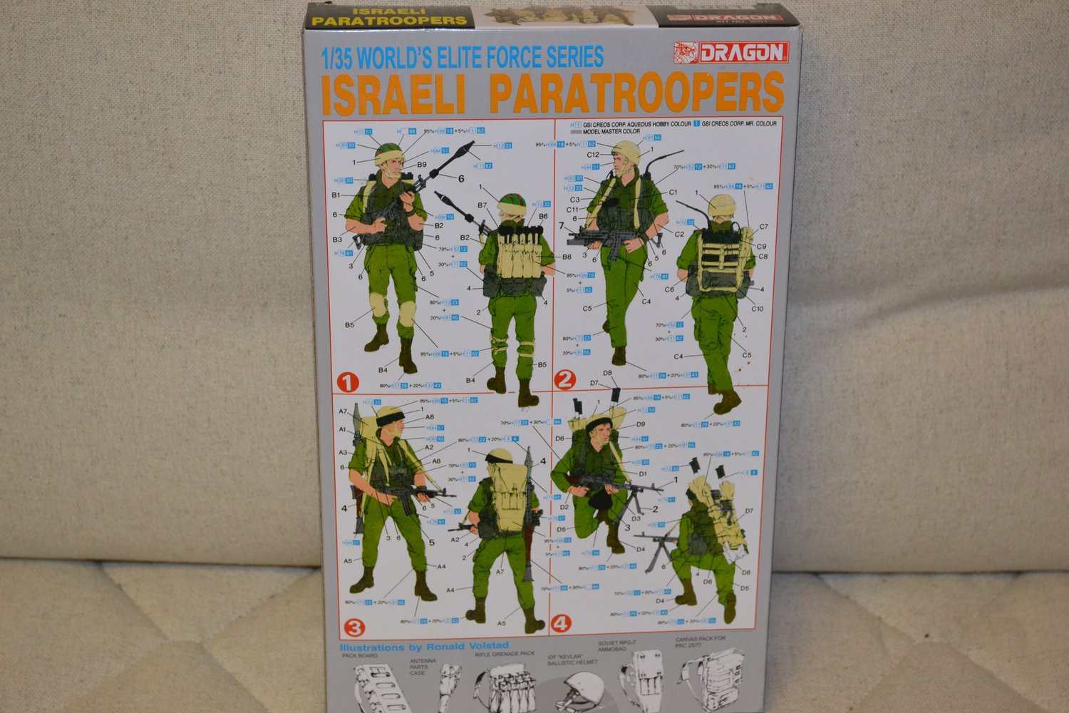 Israeli Paratroopers 1:35 Dragon Plastbyggsats DR3001 Fallskärmsjägare Israel Ny