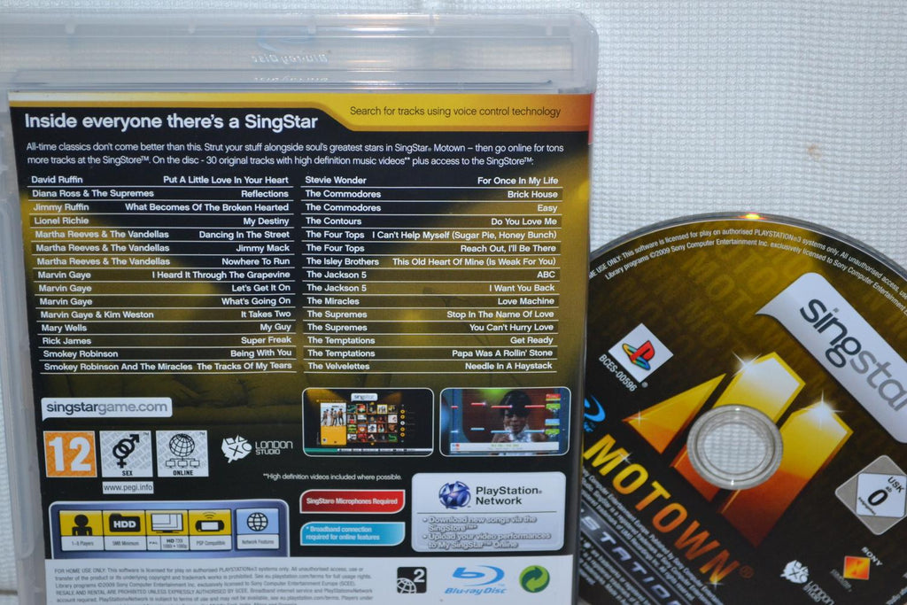 SingStar: Motown PS3 Playstation 3 (Utan Manual) Fint Skick