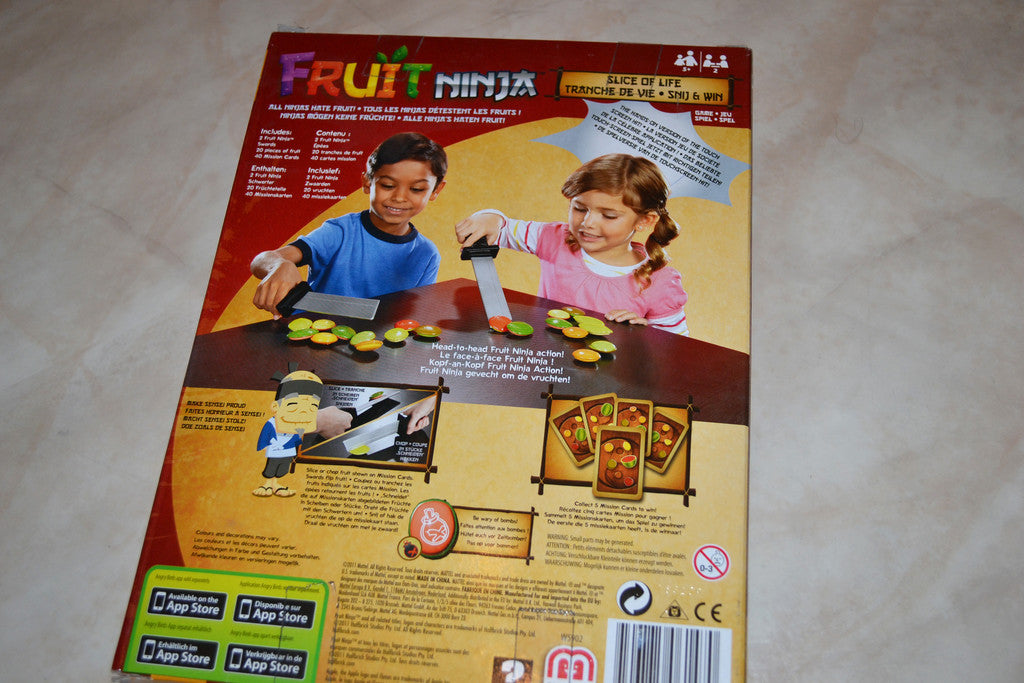 Fruit Ninja Game Mattel Games (Engelska Spelregler) Ny