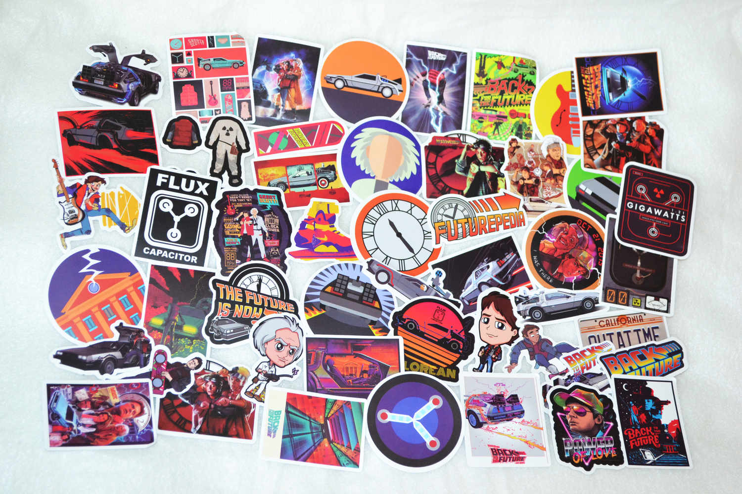 Back to the Future 50st Klistermärken Stickers (Ca 7-4cm St) LOT Ny
