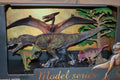 Stort Set 4st Dinosaurier & Växt Carnotaurus Animal Universe 26cm Ny