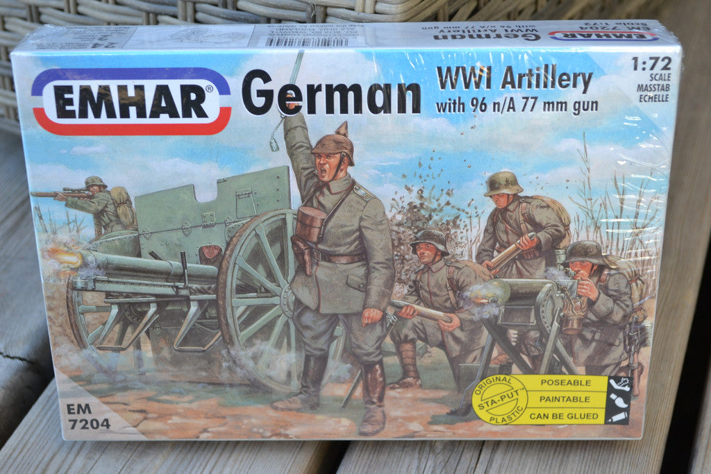Tyskt Artilleri WWI German Artillery 1:72 Emhar 7204 (Kanon+