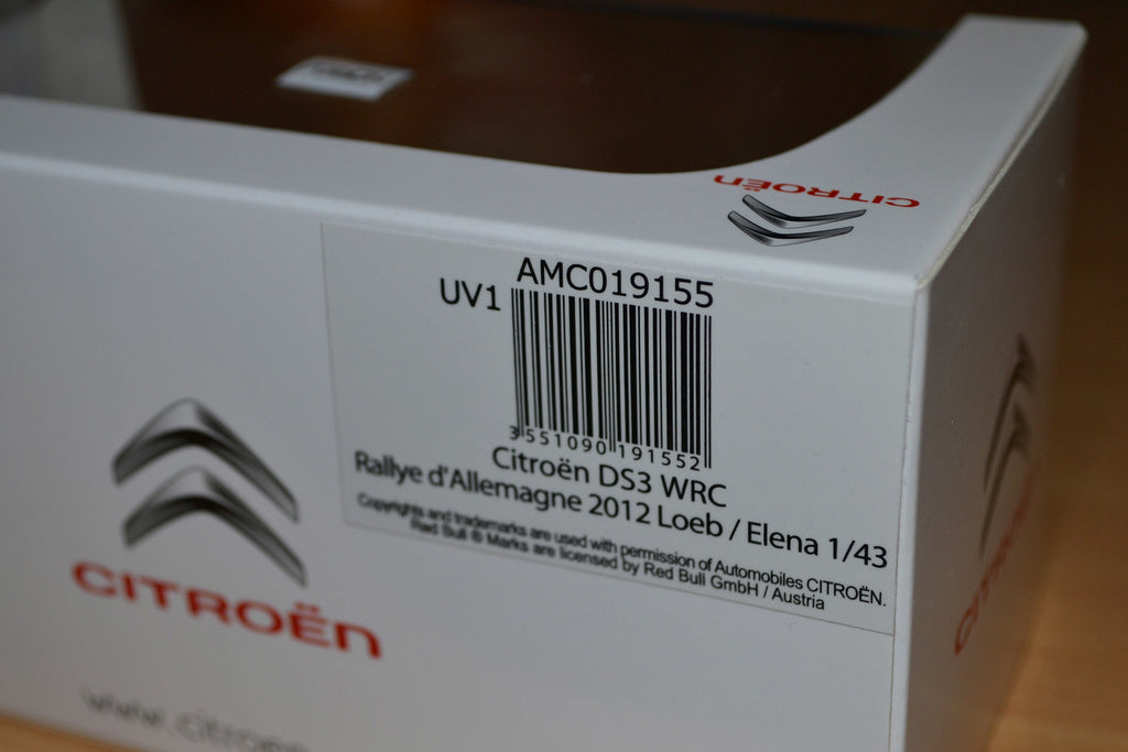 Citroen DS3 WRC Loeb/Elena fr. 2012 fr. 1991 1:43 NOREV Rall
