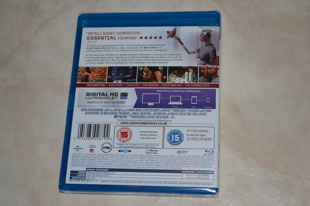 EX_MACHINA (2014) Film Bluray Nyskick