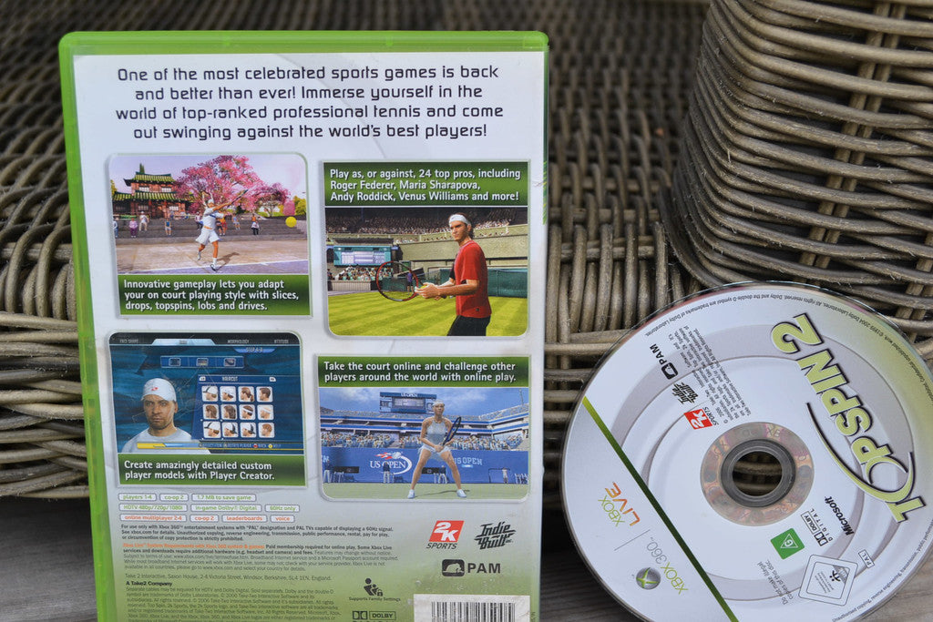 Top Spin 2 Xbox 360 Fint Skick