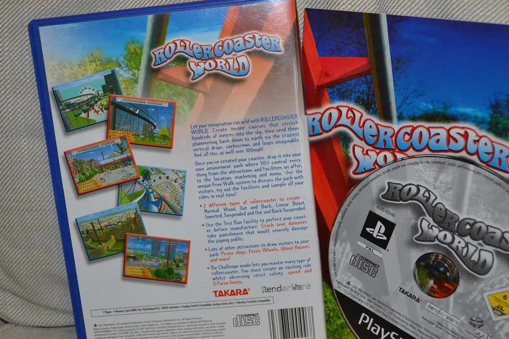 Rollercoaster World PS2 Playstation 2 Komplett Fint Skick