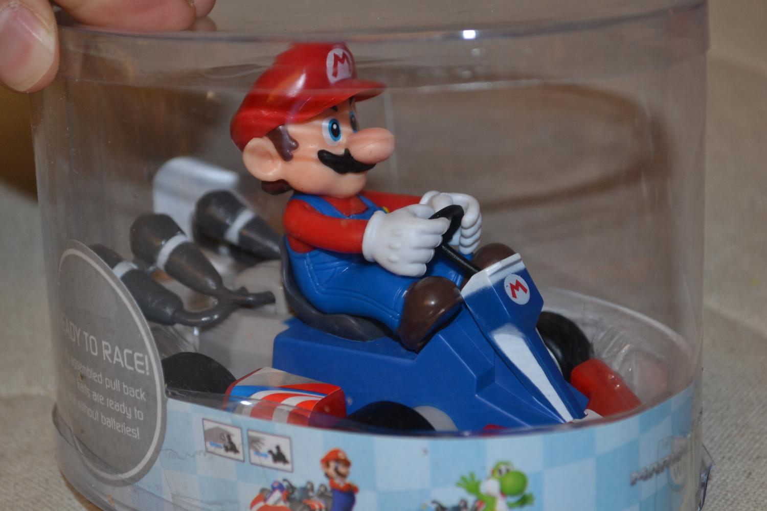 Mario fr Mario Kart Wii Stor 12cm Goldie Nintendo Pullback Ny