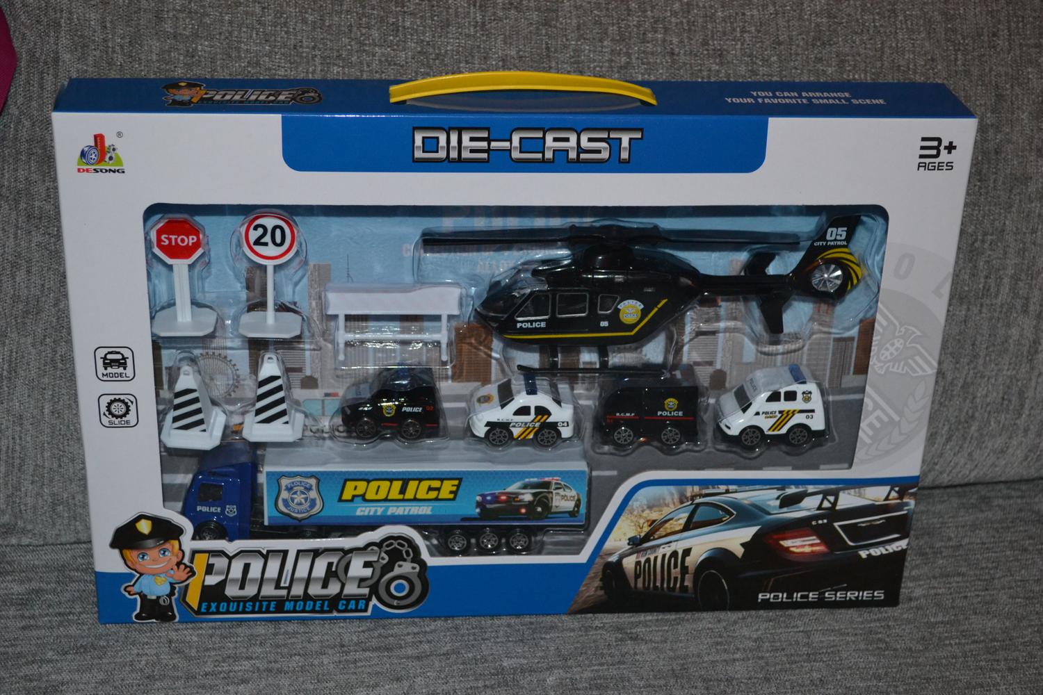 Polis Leksaksbilar Set 5-20cm Ny