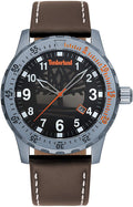 Timberland Grå Metall Läder Armbandsur Klocka 46mm TBL.15473JLU/02 Ny