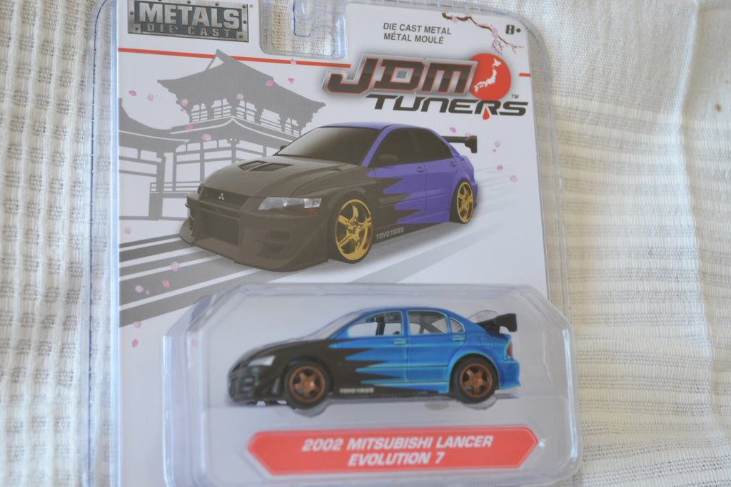 2002 Mitsubishi Lancer Evolution 7 Blå 1:64 Jada Toys (JDM T