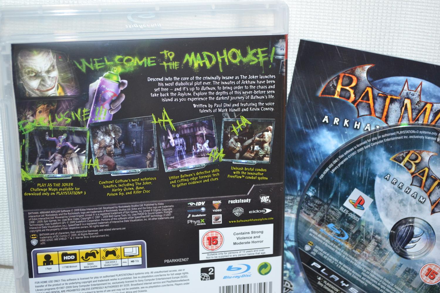 Batman: Arkham Asylum PS3 Playstation 3 Komplett Fint Skick