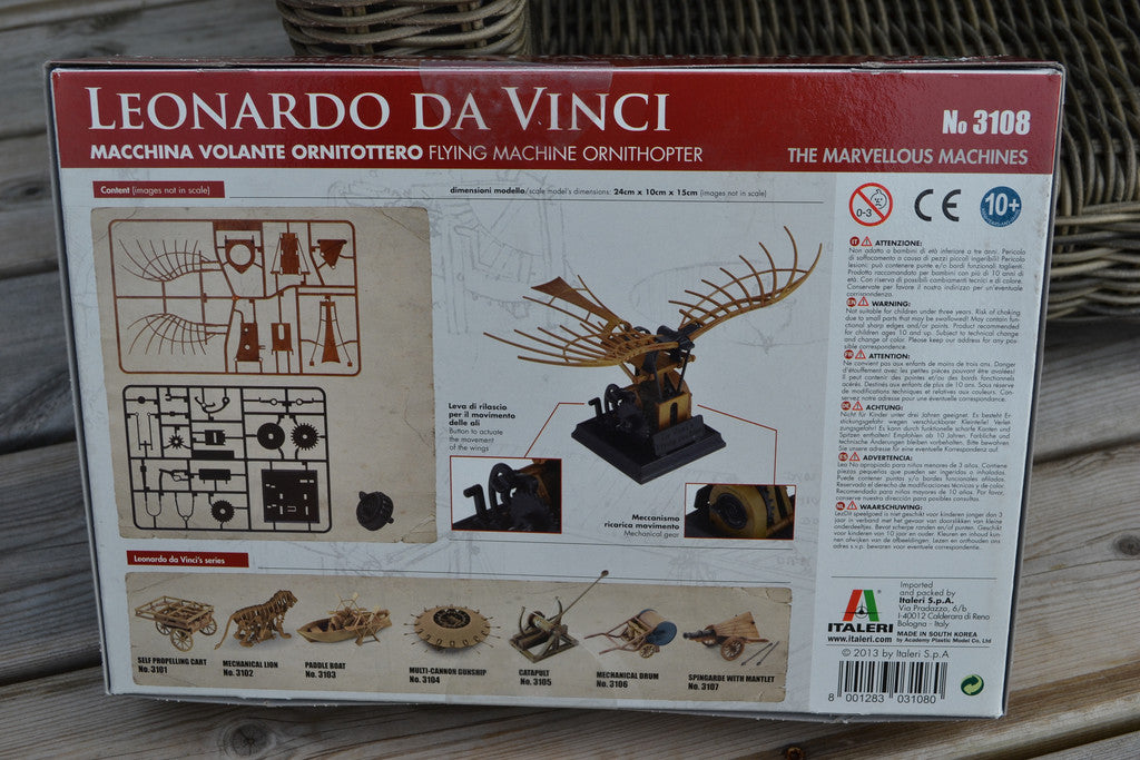 Leonardo Da Vinci: Ornicopter (Plastbyggsats) Ny