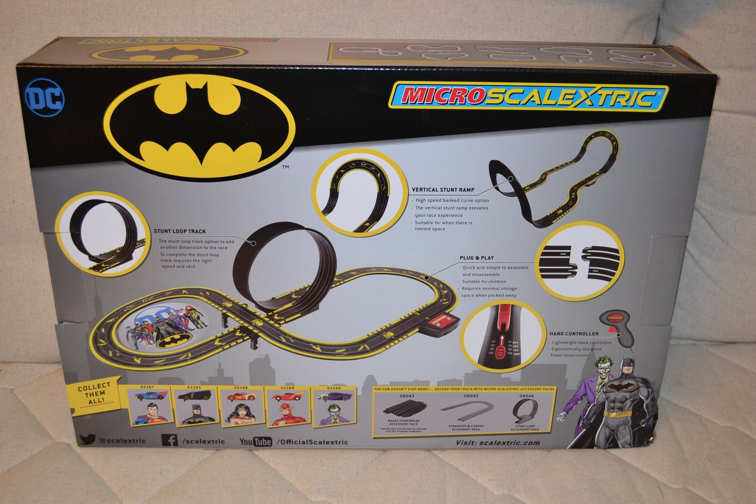 Micro Batman vs Joker DC Scalextric 1:64 Bilbana G1155M Ny