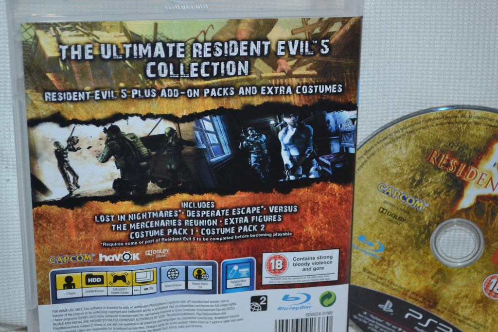 Resident Evil 5: Gold Edition PS3 Playstation 3 (Utan Manual) Fint Skick