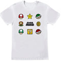 Super Mario Symboler Vit T-Shirt Strl M Heroes Inc Nintendo Ny