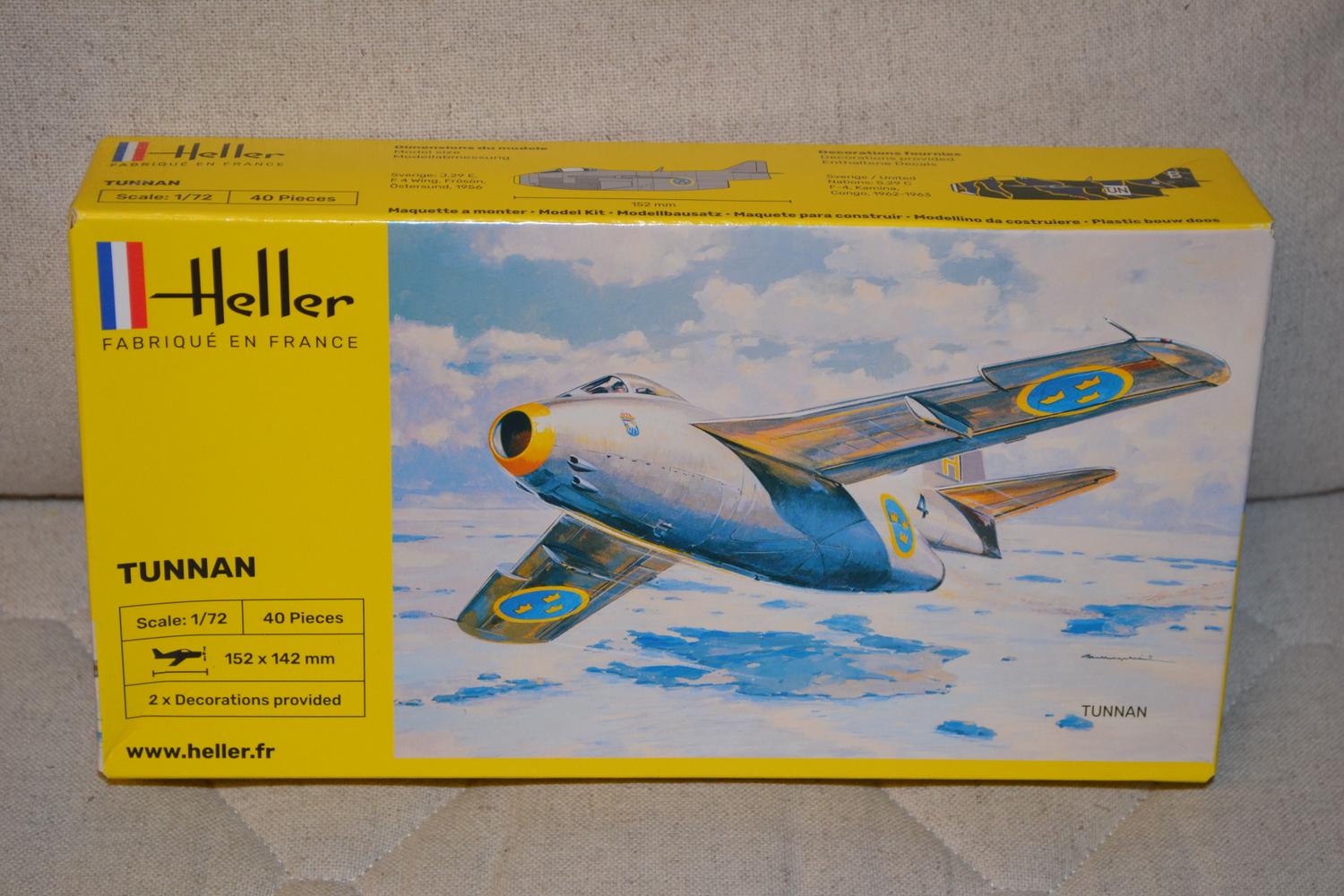 SAAB Tunnan J29 Svenskt Flygplan 1:72 Heller 80260 Ny
